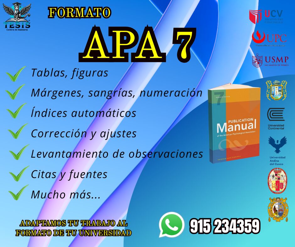 servicio de formato apa 7